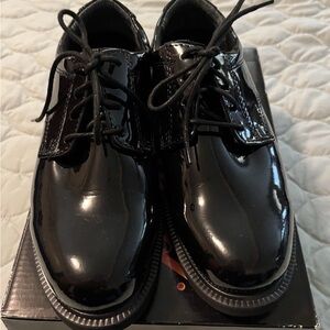 Classic Black Patent Lace-Up Oxfords for Men